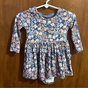 NWOT Little Sleepies Floral Long Sleeve Baby Dress